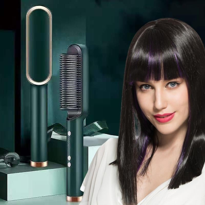 😍 2 in 1 Negative Ion Hair Straightener Styling Comb
