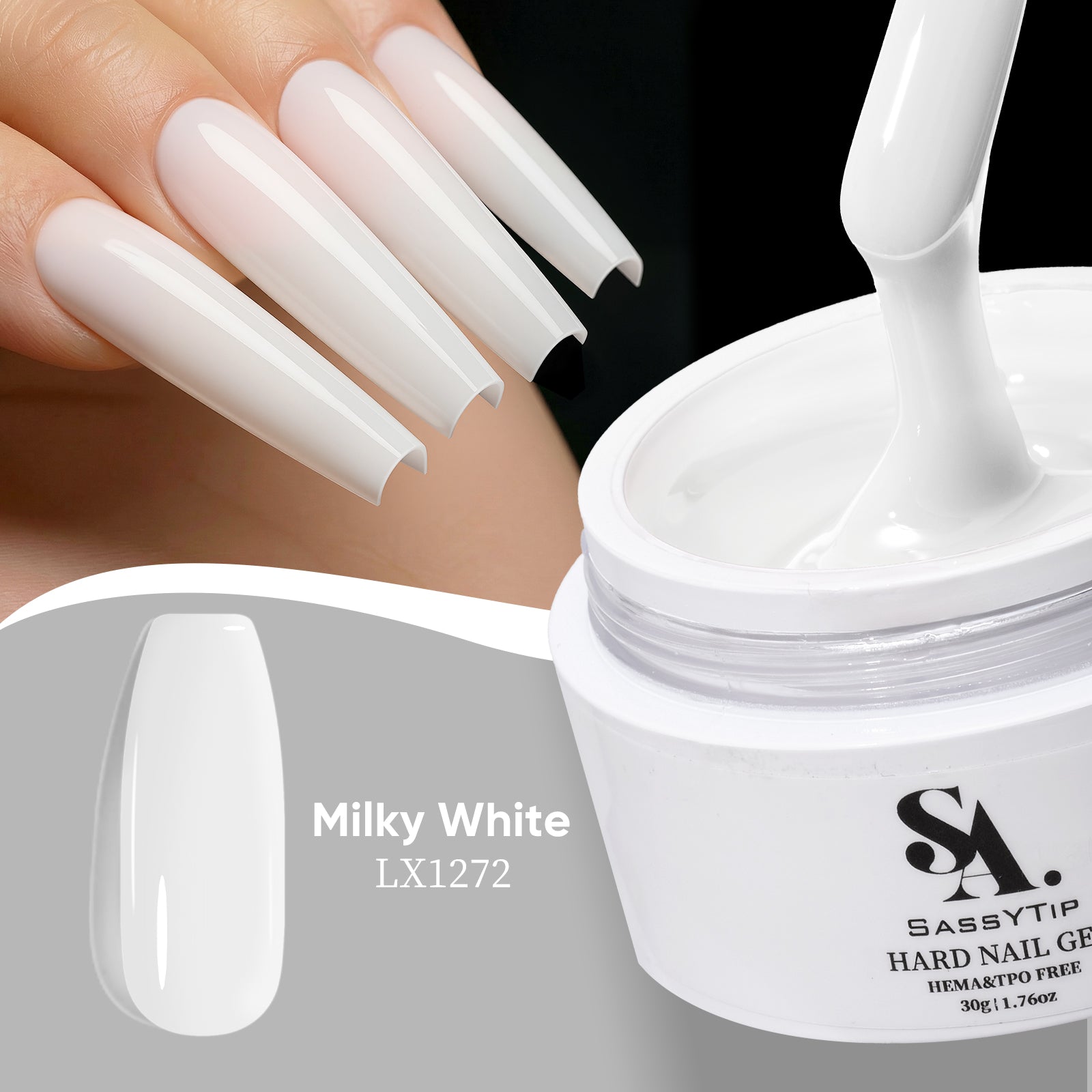 SASSYTIP Milky White Builder Hard Gel – Sassytip