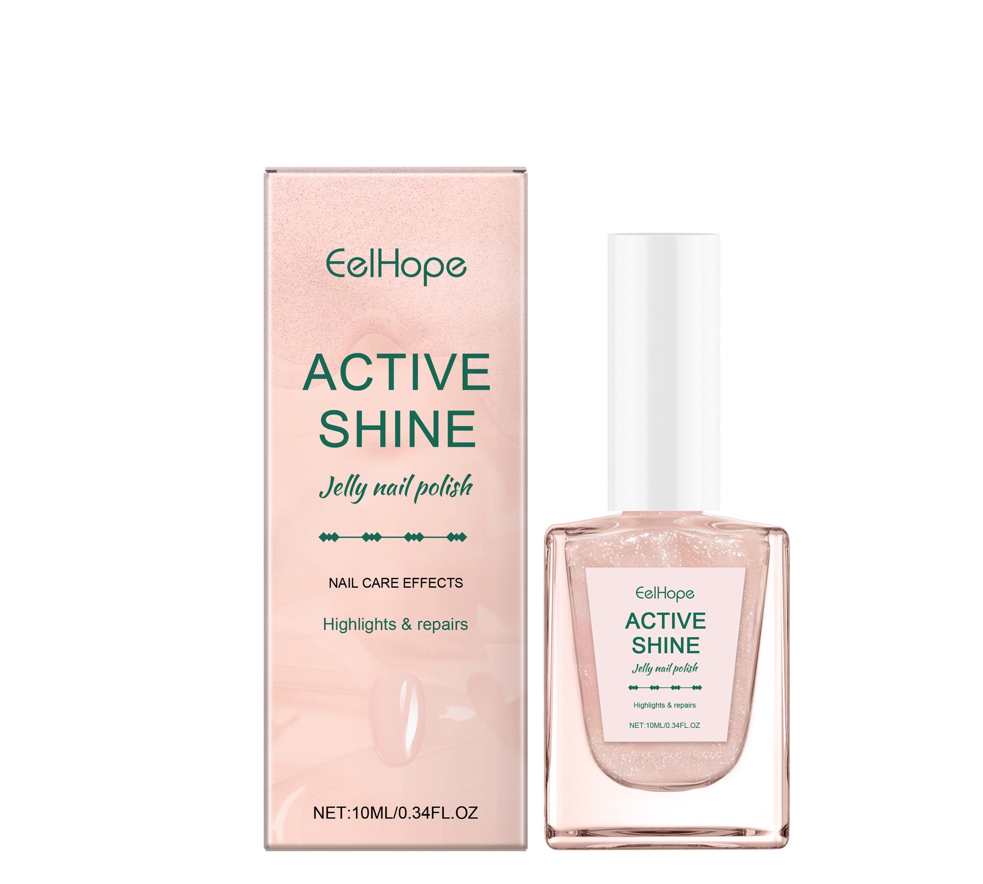 SassyTip girly pink jelly nail polish application, fine shimmer for skin-brightening effect