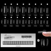 Best-Selling Curved Matte Nail Tips — 16 Sizes, 256pcs Full Coverage