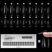 Best-Selling Curved Matte Nail Tips — 16 Sizes, 256pcs Full Coverage