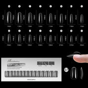 Best-Selling Curved Matte Nail Tips — 16 Sizes, 256pcs Full Coverage