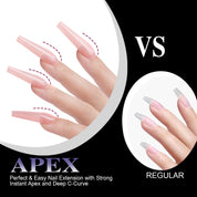 Best-Selling Curved Matte Nail Tips — 16 Sizes, 256pcs Full Coverage