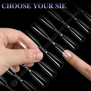 Best-Selling Curved Matte Nail Tips — 16 Sizes, 256pcs Full Coverage
