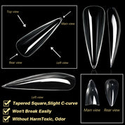 Shaped Transparent Nail Tips — Seamless Salon-Quality Press-Ons