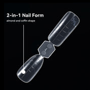 Kit de extensión de uñas de doble forma de 120 piezas: escala marcada, no necesita papel