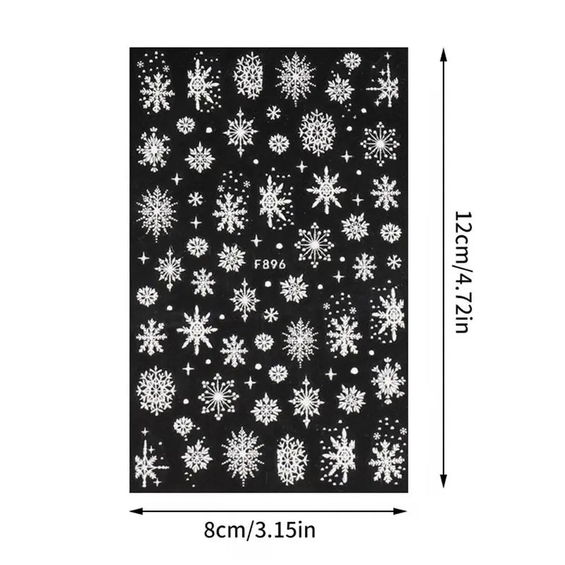 ❄️ Viral Snowflake Stickers | #1 White Christmas Nail & Deco Stickers for Holiday Magic!