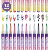 🎄 Christmas Special: 50% Off (Limited Time!)-🎨12 Colors Nail Art Pens Set
