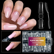 120pcs Dual-Form Nail Extension Kit — Scale Marked, No Paper Needed