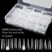 Halloween Mixed Nail Extension Forms — 12 Patterns Including Snake Print, Full-Cover Crystal Nail Molds