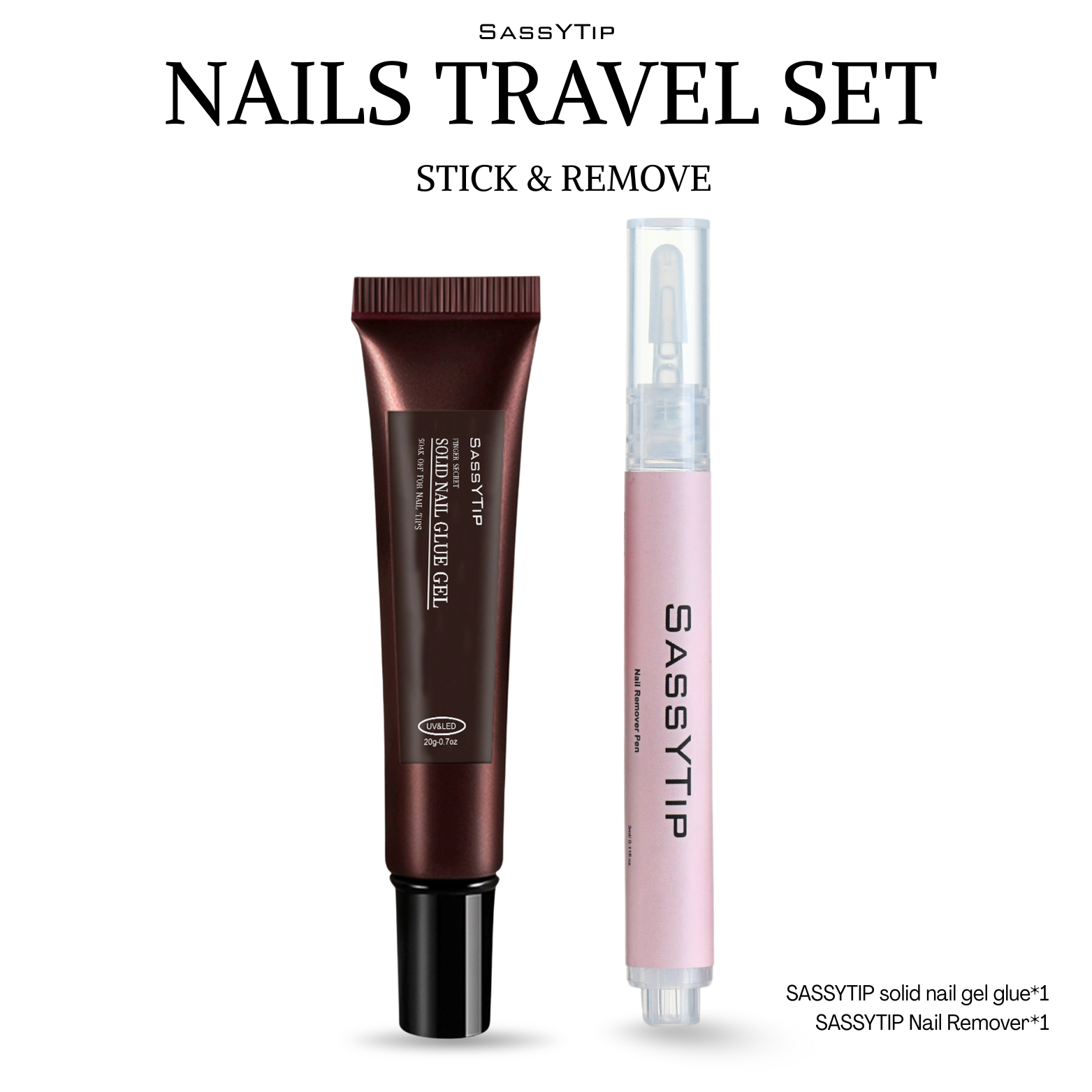 Nails Travel Set, Stick and Remove!