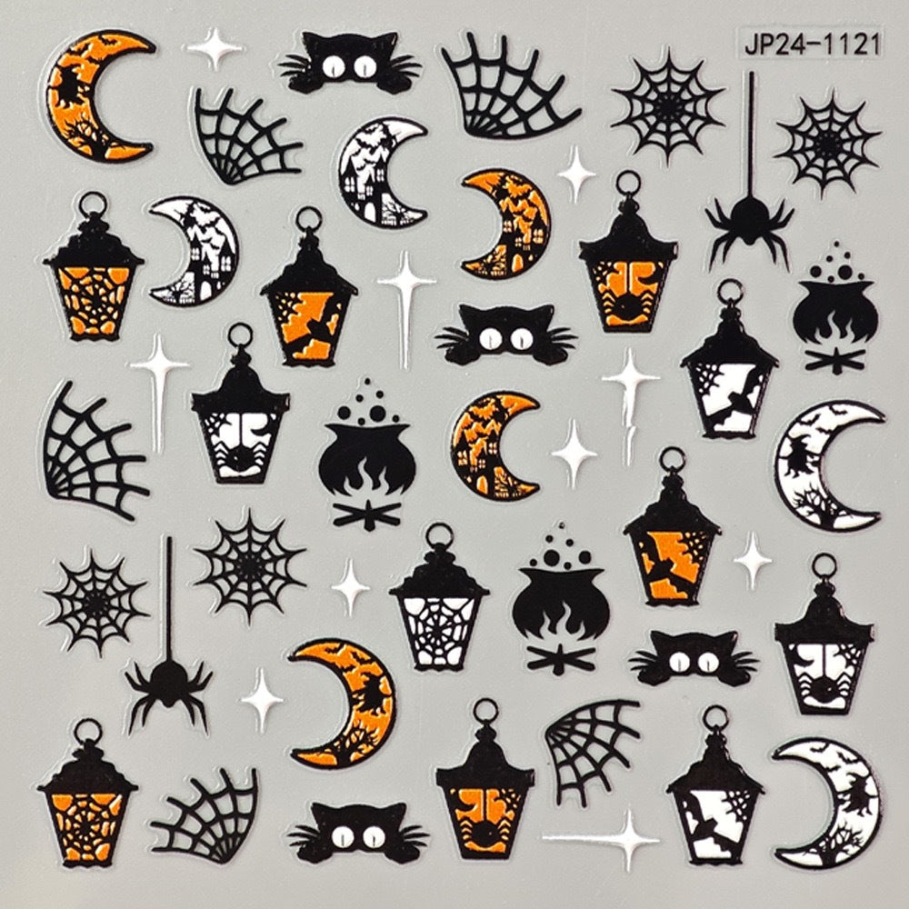 Halloween 3D Embossed Nail Stickers