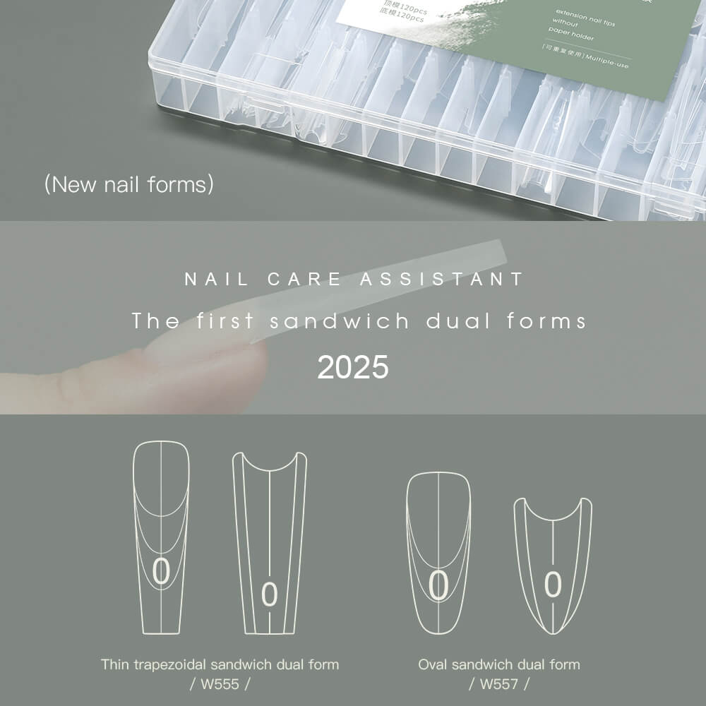 Sandwich Nail Extensions-Dual Forms