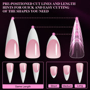 150PCS Pink Crystal Nail Forms — Fast, Flawless, Salon-Perfect Extensions