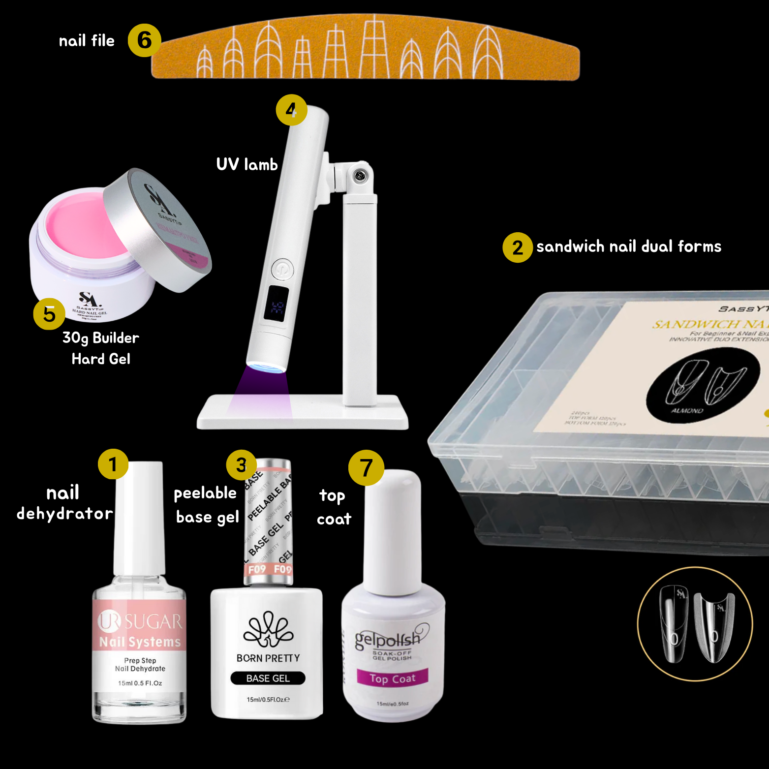 The Complete Sandwich Nail Kit for Beginner