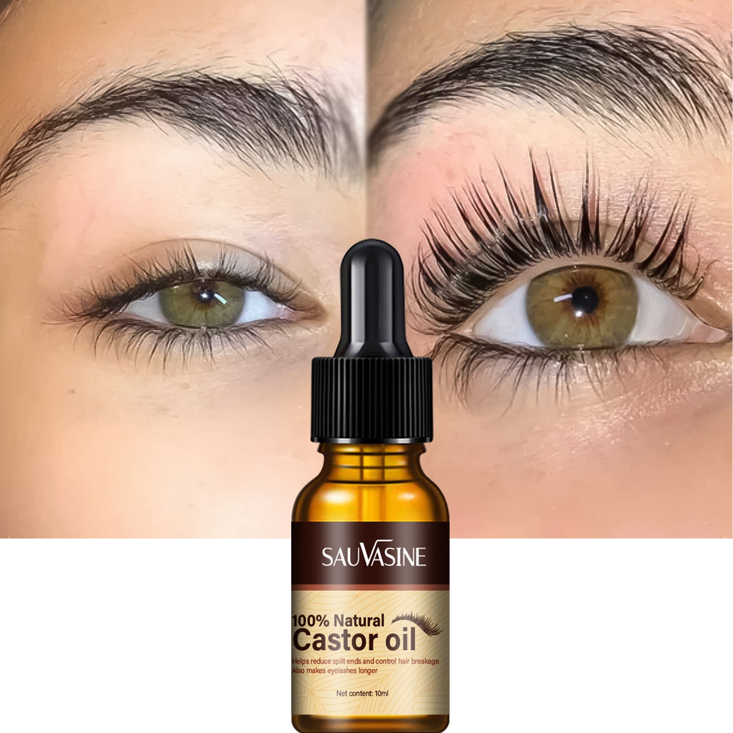 Castor Oil – Nourish & Strengthen Eyebrows, Eyelashes, and Hair Roots – 10ml
