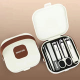 🔥 Set manicure portatile antispruzzo con tagliaunghie da 7 pezzi