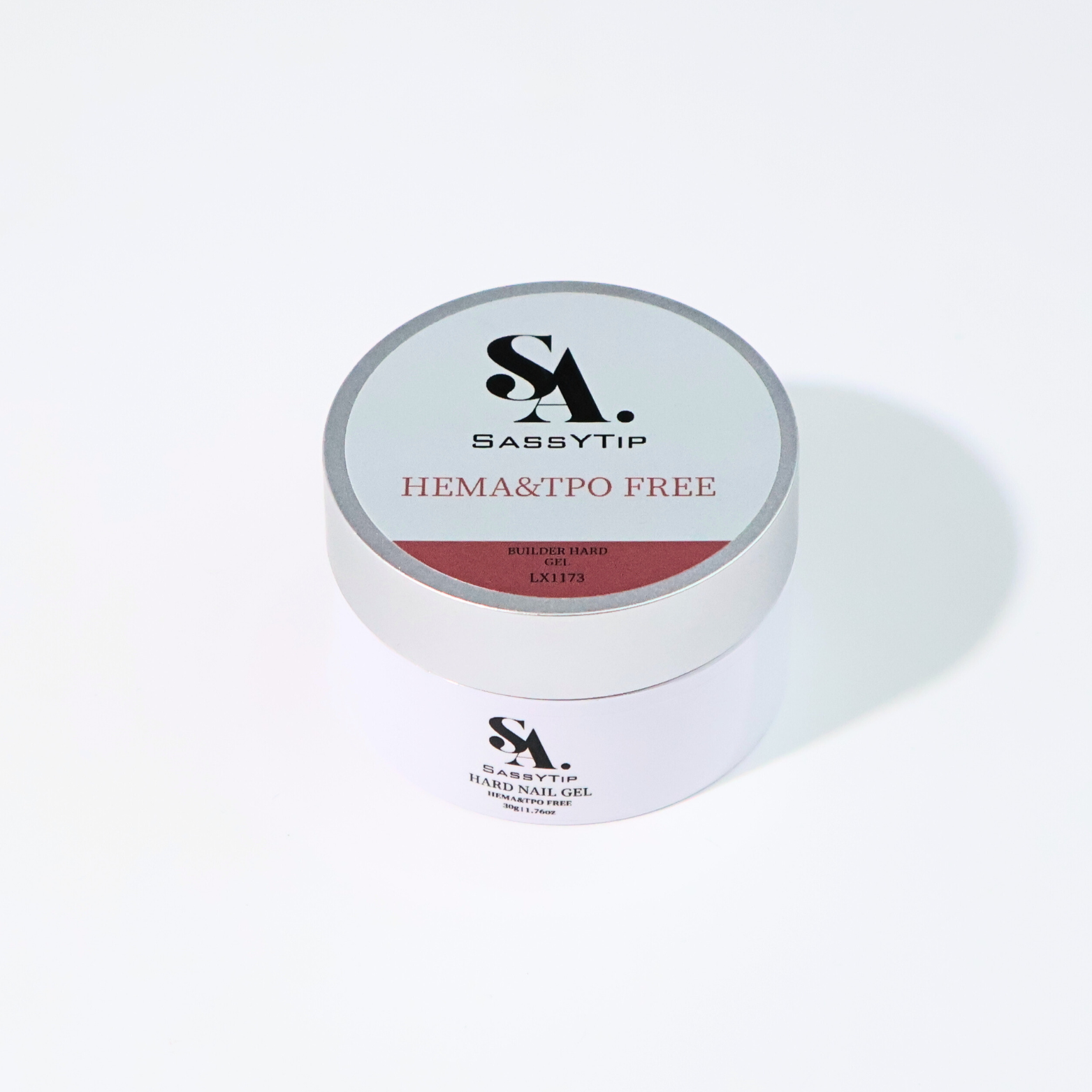 SASSYTIP Mauve Red Hard Gel - HEMA/TPO-Free Formula