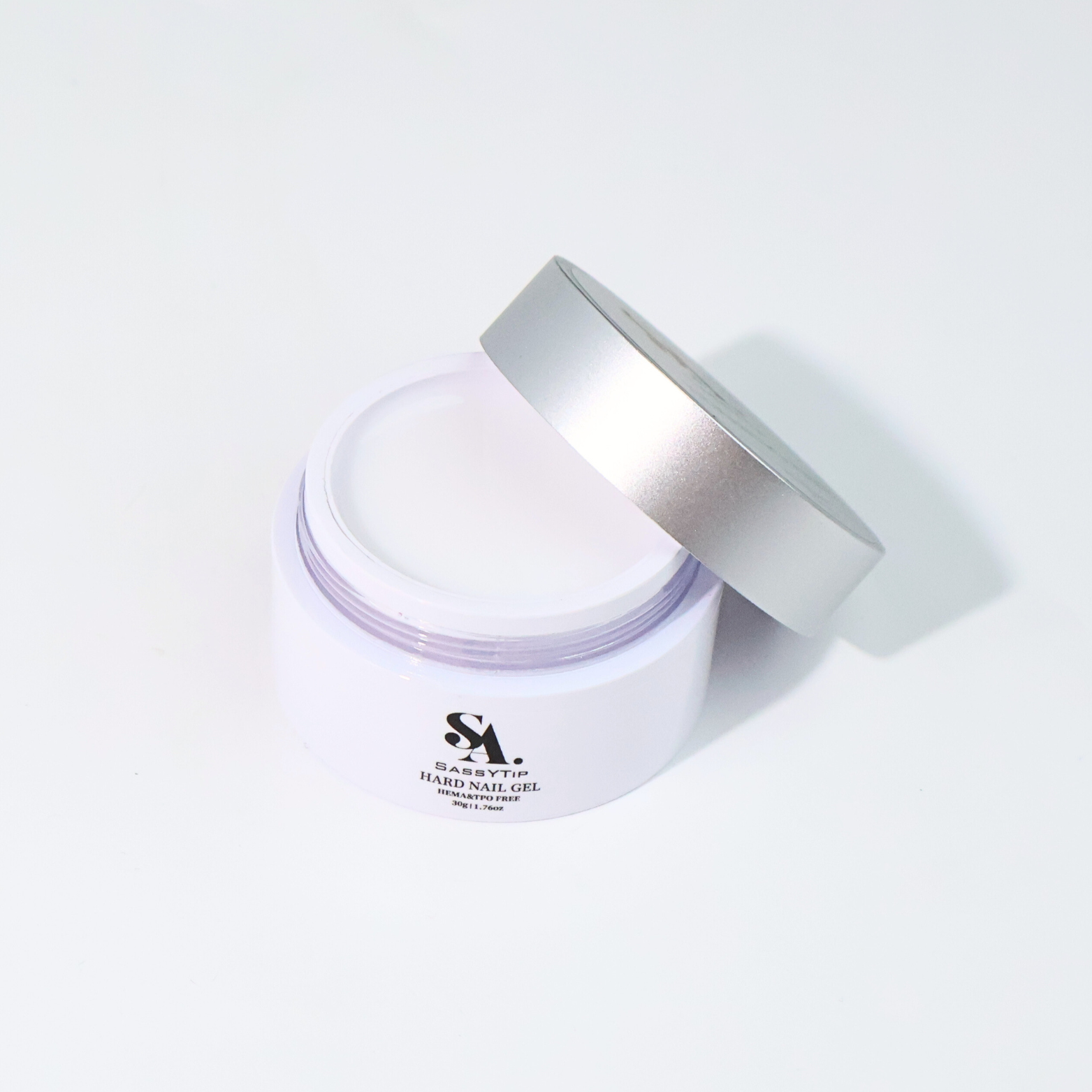 SASSYTIP Pure White Hard Gel – HEMA/TPO-Free Formula