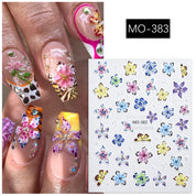 Floral Rhapsody Series — 3D Embossed Nail Stickers