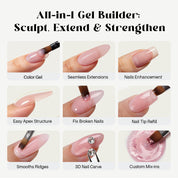 SASSYTIP Clear Builder Hard Gel
