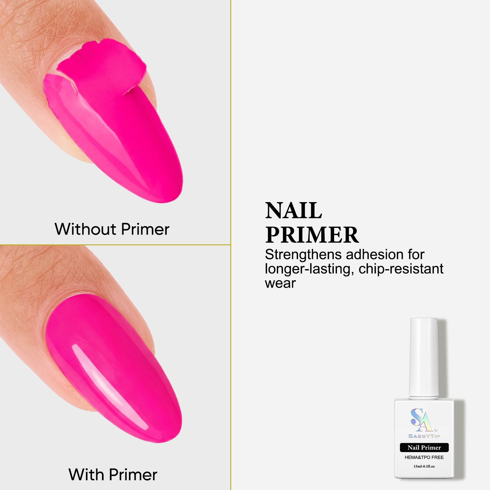 SassyTip Acid Free HEMA TPO Free Nail Dehydrator and Primer Set