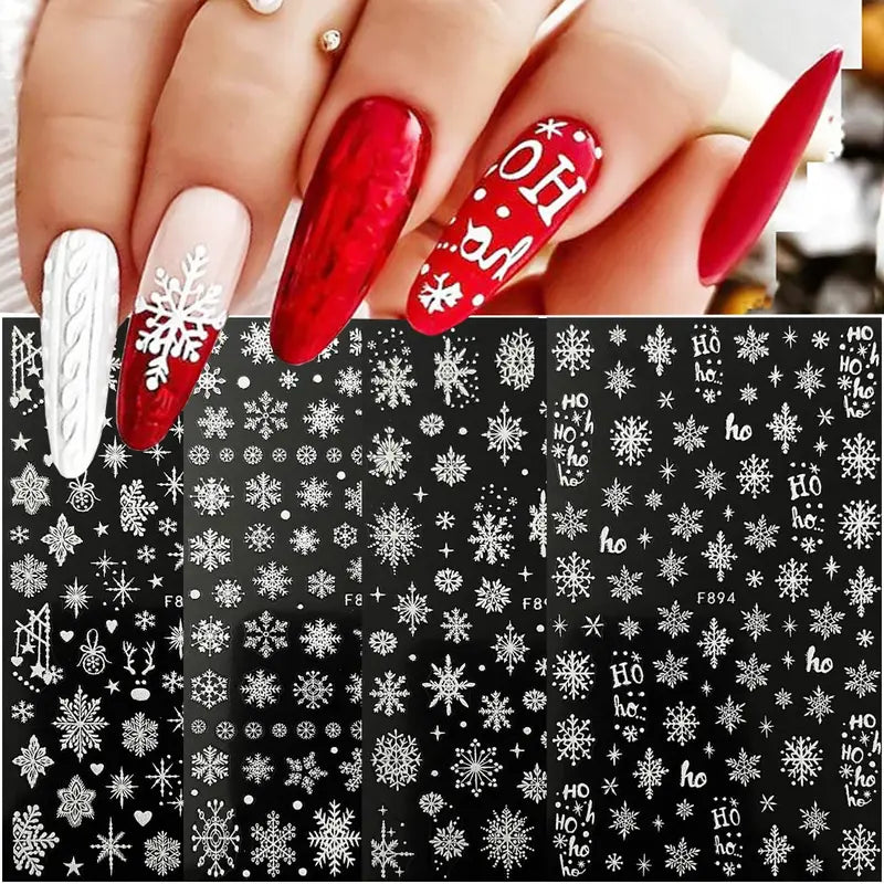 ❄️ Viral Snowflake Stickers | #1 White Christmas Nail & Deco Stickers for Holiday Magic!