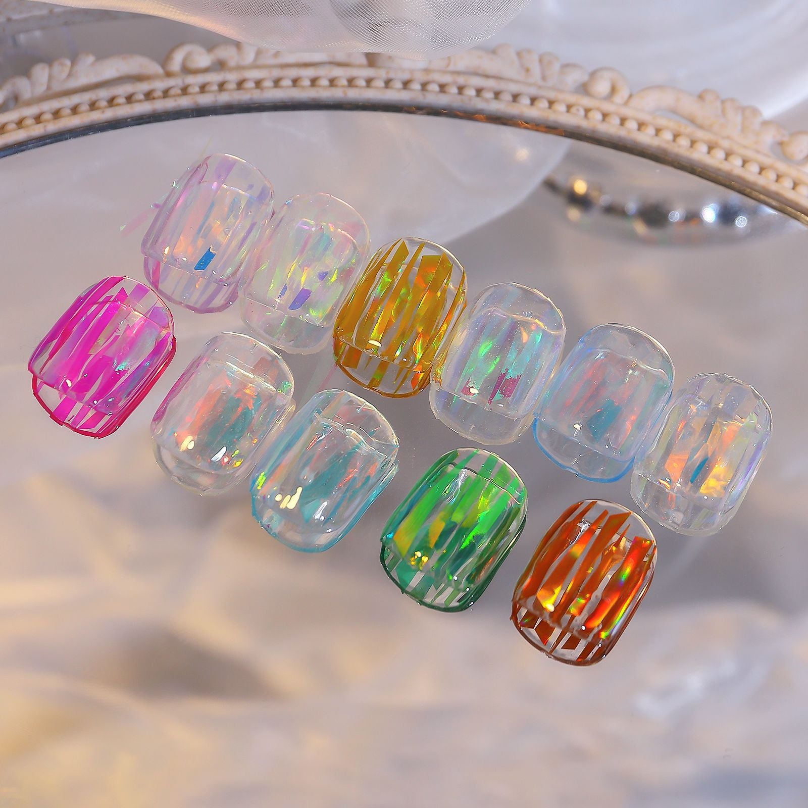 Laser Glass Nail Foil