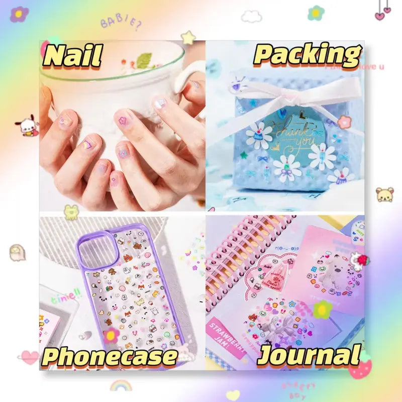 🎀 2-in-1 Sticker Book Bonanza | 48 Sheets, 3200+ Pcs Cute Mini Deco Stickers