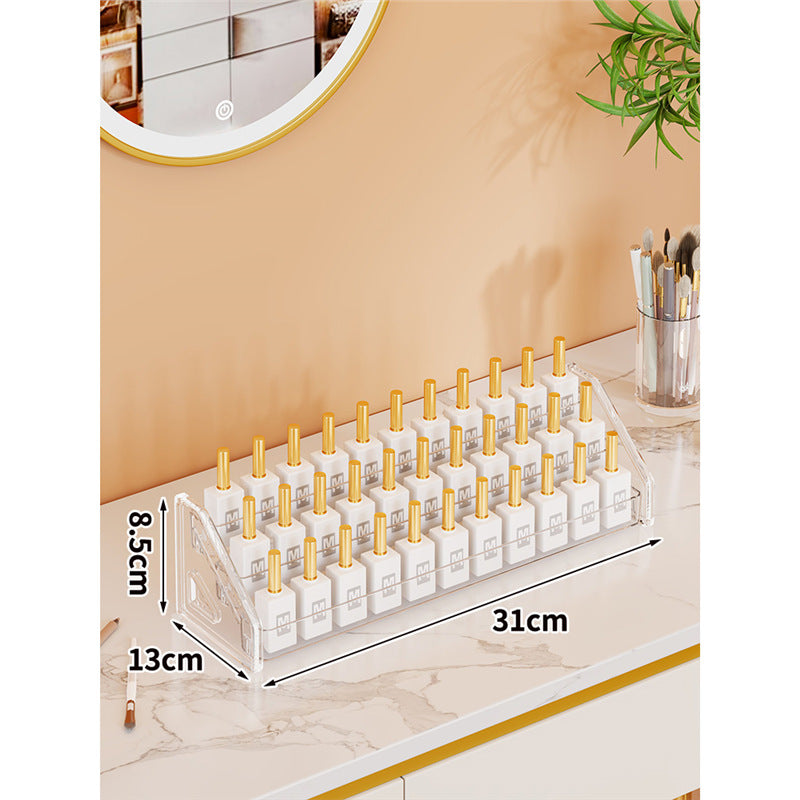 Multi-Layer Nail Polish Display Stand - Acrylic Organizer for Gel Polishes & Nail Art Tools