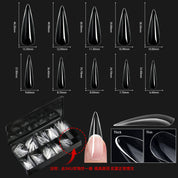 Shaped Transparent Nail Tips — Seamless Salon-Quality Press-Ons
