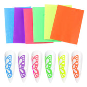 Holographic Neon Butterfly Nail Stickers Set