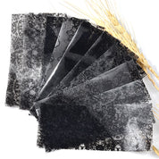 Black Lace Galaxy Foil Set — Nail Art Transfer Sheets (10 pcs, 20cm Mixed Designs)