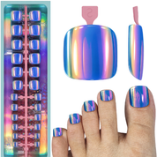120PCS Electroplated Toenail Set – Pre-sized S/M/L