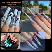 Halloween Mixed Nail Extension Forms — 12 Patterns Including Snake Print, Full-Cover Crystal Nail Molds
