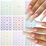 Waterproof French Tip Nail Stickers