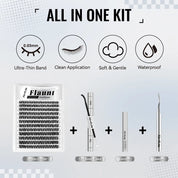 Beginner friendly Lash Kit, 4-in-1 for Dramatic Look