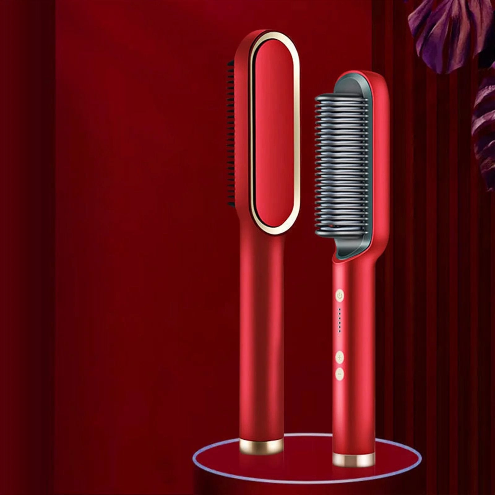 😍 2 in 1 Negative Ion Hair Straightener Styling Comb