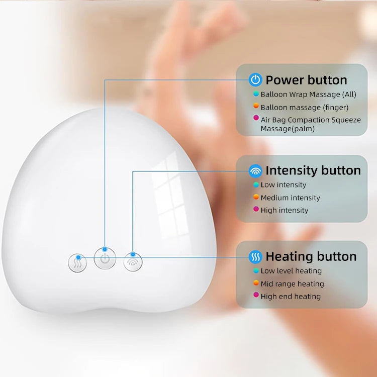 New Wireless Heated Hand Massager – Smart Therapy for Palm & Finger Relief