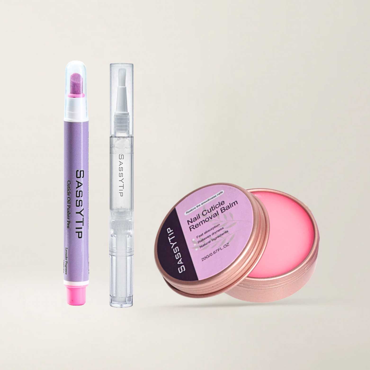 SassyTip Nail Care Trio Set's Cuticle Oil for hydrating and nourishing cuticles