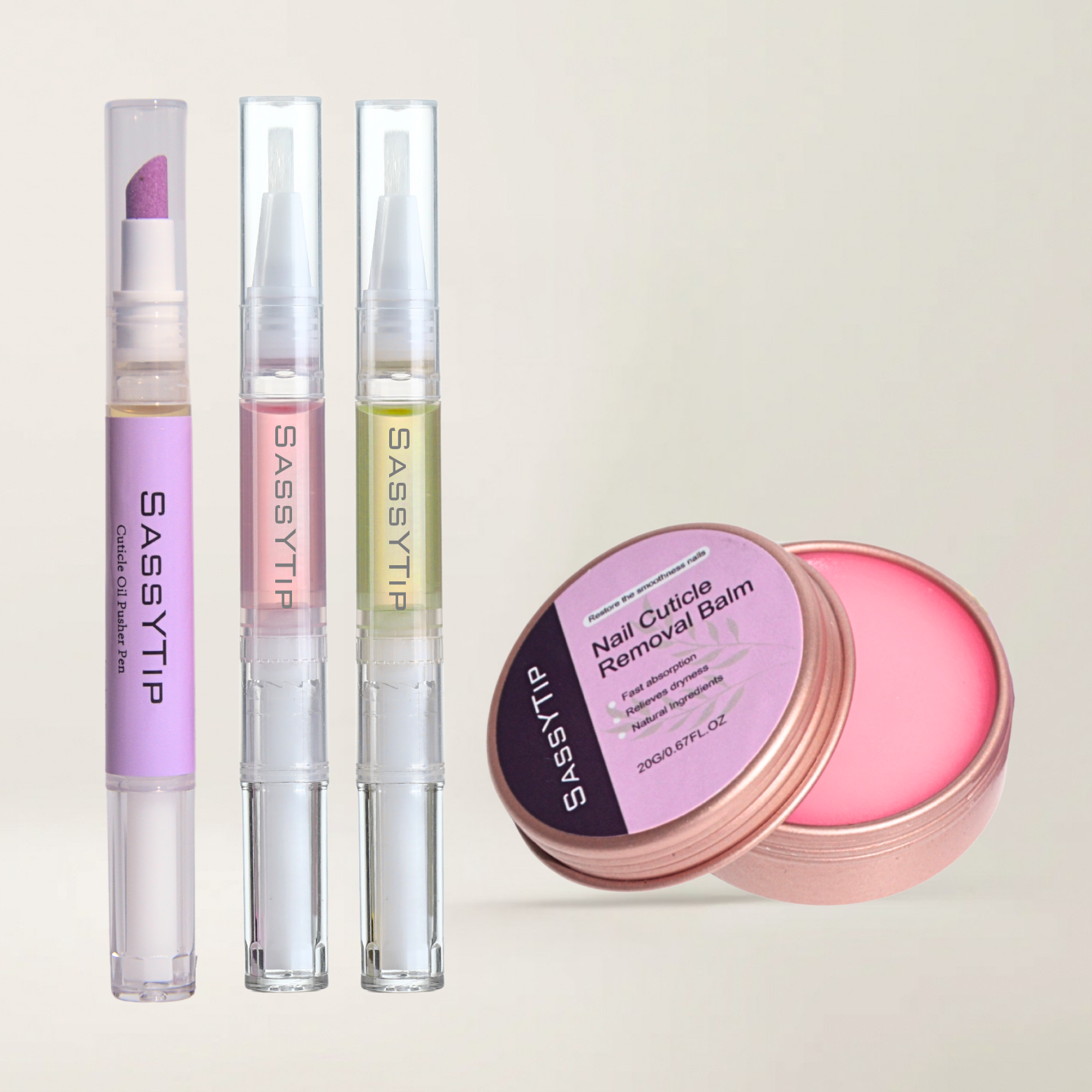 SassyTip Nail Care Trio – Smooth, Nourish, Restore