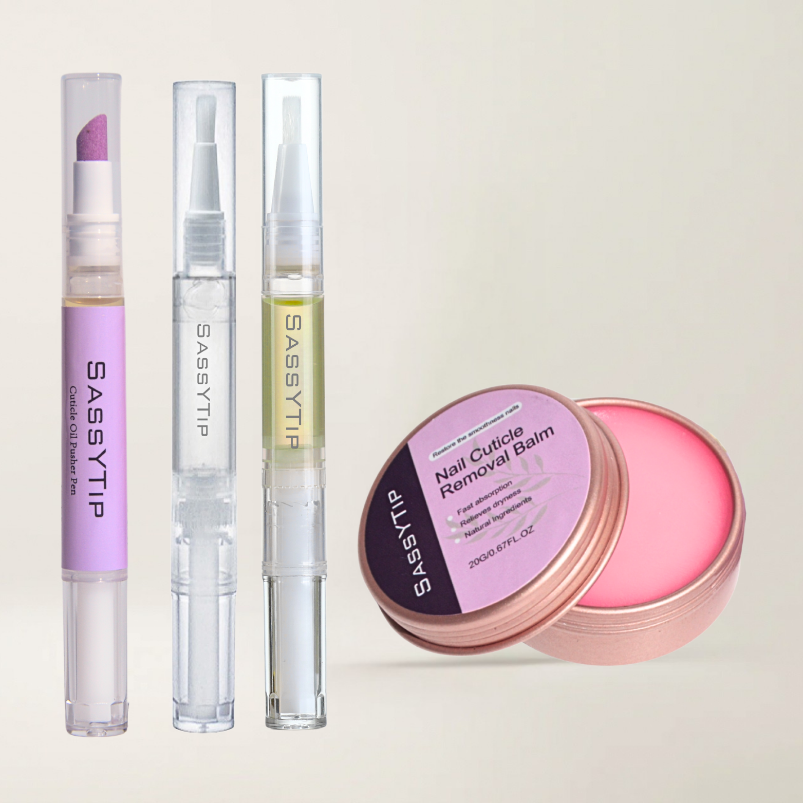 SassyTip Nail Care Trio – Smooth, Nourish, Restore
