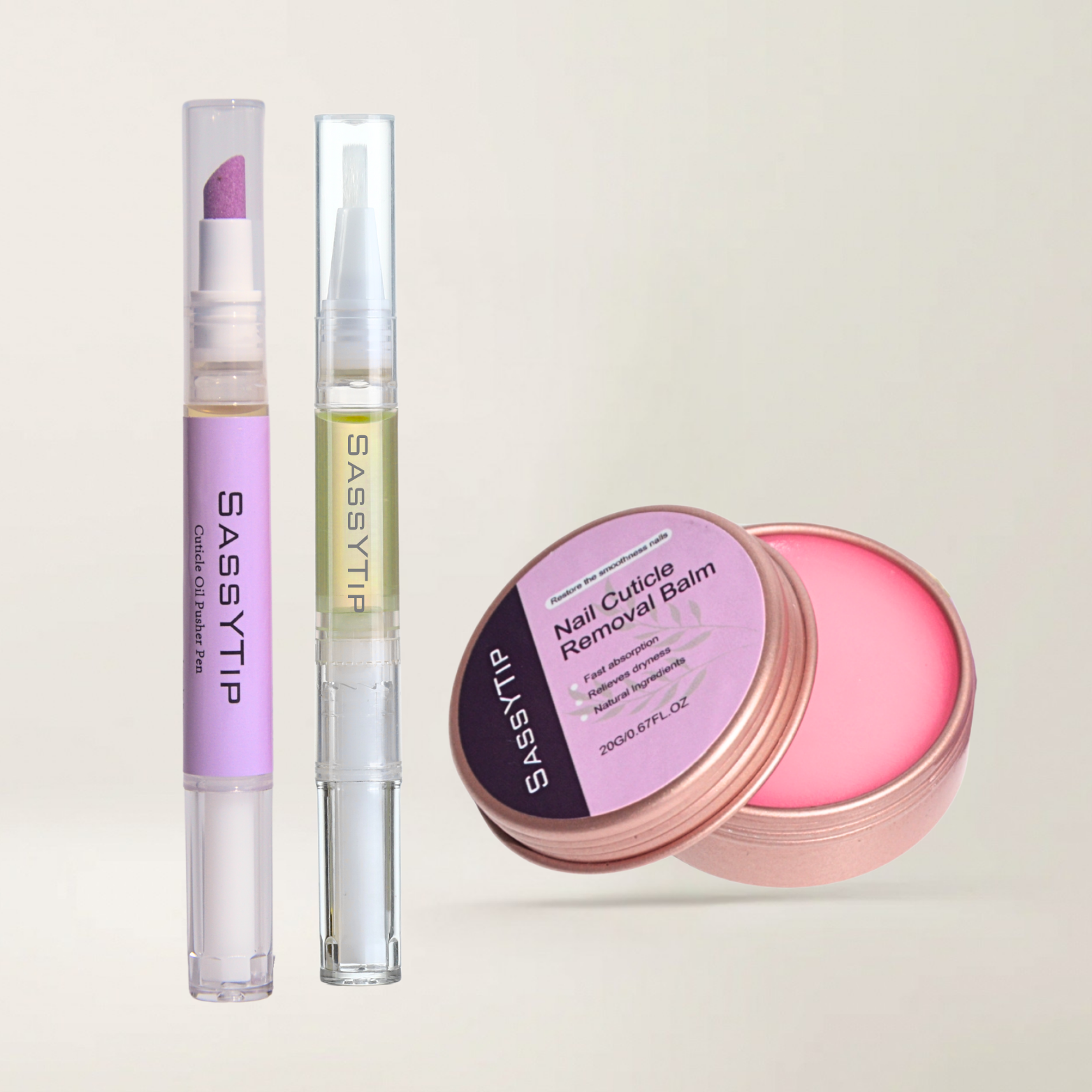 SassyTip Nail Care Trio – Smooth, Nourish, Restore