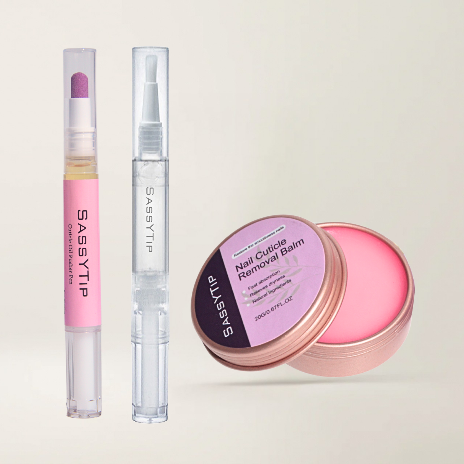 SassyTip Nail Care Trio – Smooth, Nourish, Restore