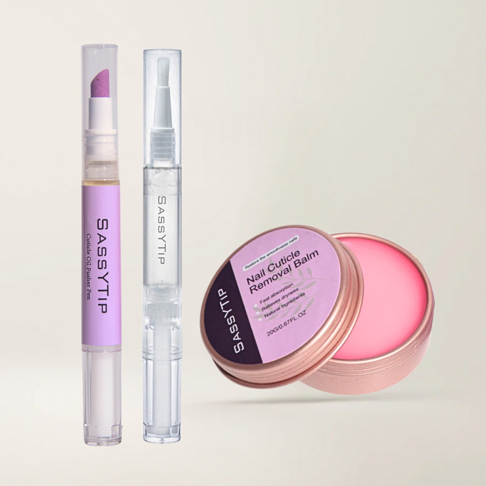 SassyTip Nail Care Trio – Smooth, Nourish, Restore