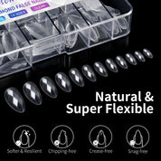 3D Diamond, Almond & Ballerina Long Press-On Nails — Salon-Quality at Home