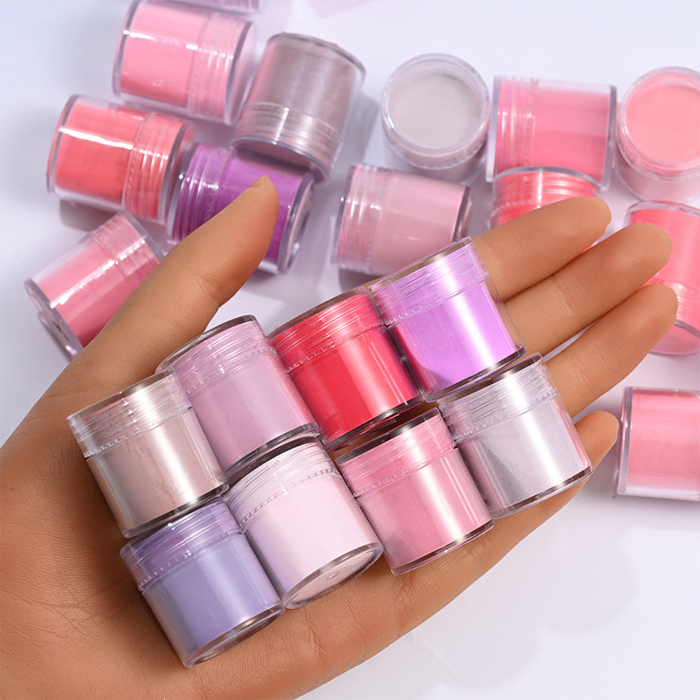 24-Color Crystal Nail Powder Set - 4-in-1 Soakable Sculpting Powder for Extensions & Nail Art