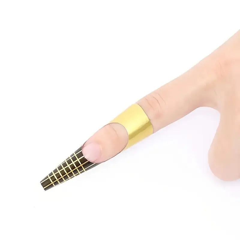 DIY Nail Extension Paper Kit - 100 Sheets with Shaping Tray & Design Templates for Creative Nail Art