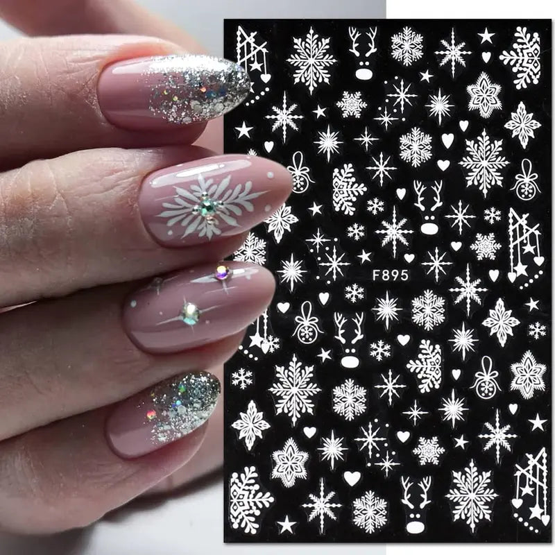 ❄️ Viral Snowflake Stickers | #1 White Christmas Nail & Deco Stickers for Holiday Magic!