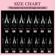 140pcs Halloween Dragon Claw Nail Forms — Scale-Marked Full-Cover Extension Molds